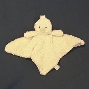 Kelly Toy Luxe Yellow Duck Baby Blanket Rattle Soft Plush Security Lovey